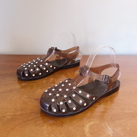 Loeffler Randall • Rhys Brown Jelly Sandal cage gladiator rhinestone strappy - Picture 2 of 15